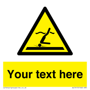 Custom Warning Shallow water diving